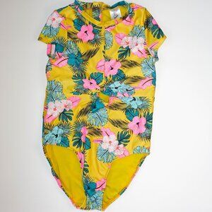 Art Class | Girls Short Sleeve Floral Swimsuit